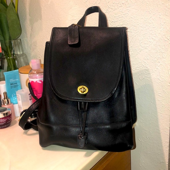 Vintage coach leather Daypack Backpack - Picture 1 of 5